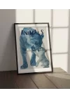 Vahşi Doğa Korumacı Anne Aslan ve Yavrusu Tablosu , Hayvan Temalı Poster, Çerçeveli Duvar Tablosu, ANIMALS Koleksiyonu