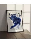 Vahşi Doğa Maymun ve Yavru Maymun Tablosu , Hayvan Temalı Poster, Çerçeveli Duvar Tablosu, ANIMALS Koleksiyonu