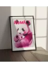 Vahşi Doğa Pembe Panda ve Yavru Panda Tablosu , Hayvan Temalı Poster, Çerçeveli Duvar Tablosu, ANIMALS Koleksiyonu