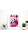 Vahşi Doğa Pembe Panda ve Yavru Panda Tablosu , Hayvan Temalı Poster, Çerçeveli Duvar Tablosu, ANIMALS Koleksiyonu