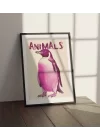 Vahşi Doğa Penguen Tablosu , Hayvan Temalı Poster, Çerçeveli Duvar Tablosu, ANIMALS Koleksiyonu