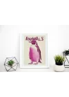 Vahşi Doğa Penguen Tablosu , Hayvan Temalı Poster, Çerçeveli Duvar Tablosu, ANIMALS Koleksiyonu