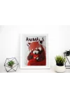 Vahşi Doğa Rakun ve Bebek Rakun Tablosu , Hayvan Temalı Poster, Çerçeveli Duvar Tablosu, ANIMALS Koleksiyonu