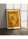 Vahşi Doğa Sarı Goril Tablosu , Hayvan Temalı Poster, Çerçeveli Duvar Tablosu, ANIMALS Koleksiyonu