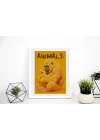 Vahşi Doğa Sarı Goril Tablosu , Hayvan Temalı Poster, Çerçeveli Duvar Tablosu, ANIMALS Koleksiyonu