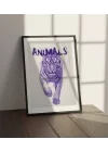 Vahşi Doğa Sürreal Kaplan Tablosu , Hayvan Temalı Poster, Çerçeveli Duvar Tablosu, ANIMALS Koleksiyonu