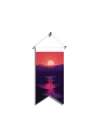 Yalnızlık Temalı Renkli Kumaş Duvar Bayrağı – Soyut Modern Poster | 25x50 – 50x100 cm