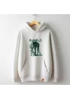 Yeşil Çita Baskılı Kapşonlu Hoodie, Yavru Çita Baskılı Sweatshirt, ANIMAL Koleksiyonu