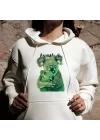 Yeşil Koala Baskılı Kapşonlu Hoodie, Yavru Koala Baskılı Sweatshirt, ANIMAL Koleksiyonu