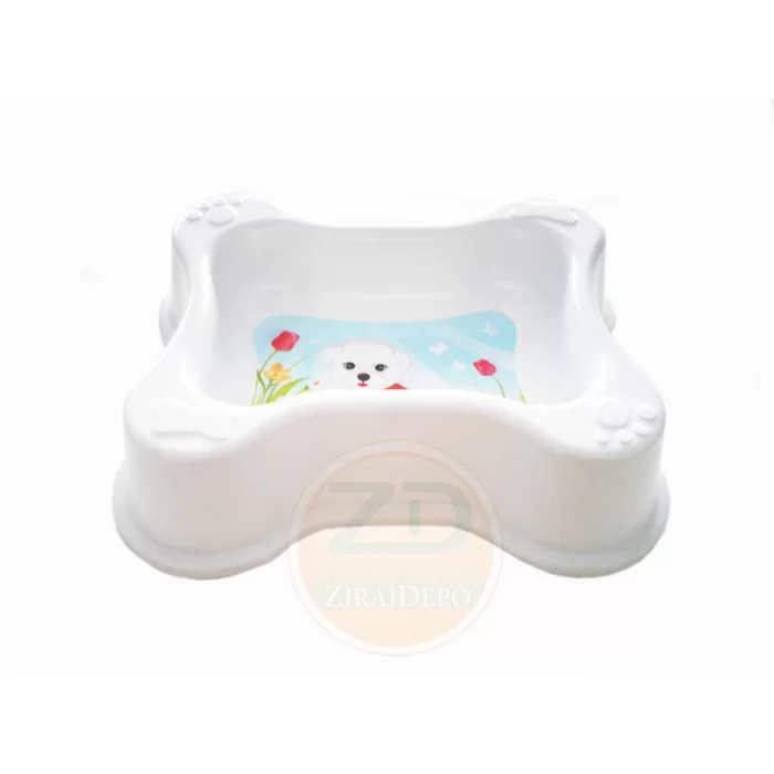 Kedi Köpek Desenli Kemik Şekilli Mama Su Kabı HRB-119