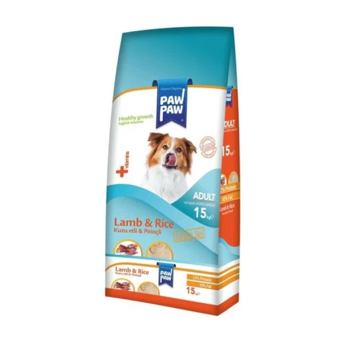 Paw Paw Kuzu Etli Ve Pirinçli Yetişkin Köpek Maması 15 kg PawPaw