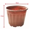 Kahverengi Vakum Saksı 14x11cm Çizgili Desen (Adet)