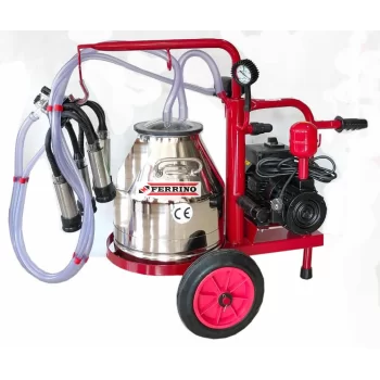 Ferrino Süt Sağım Makinesi Kuru Tip Tek Sağım 20lt Krom Güğüm