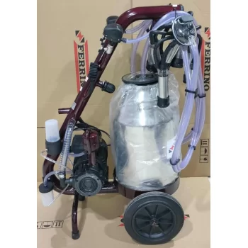 Ferrino Süt Sağım Makinesi Çift Sağım Yağlı Tip 40lt Krom Güğüm