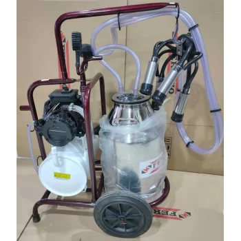 Ferrino Viking Süt Sağım Makinesi Tekli Yağlı Tip 40lt Krom Güğüm