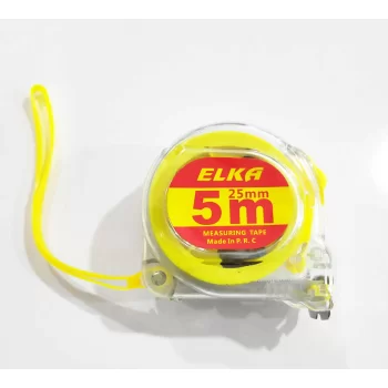 Elka 5m 25mm Şerit Çelik Metre Şeffaf Kasa