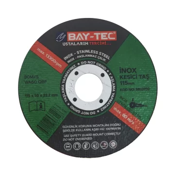 Bay-Tec MK0190 Taşlama Makinesi İnox Kesici Taş 115mm