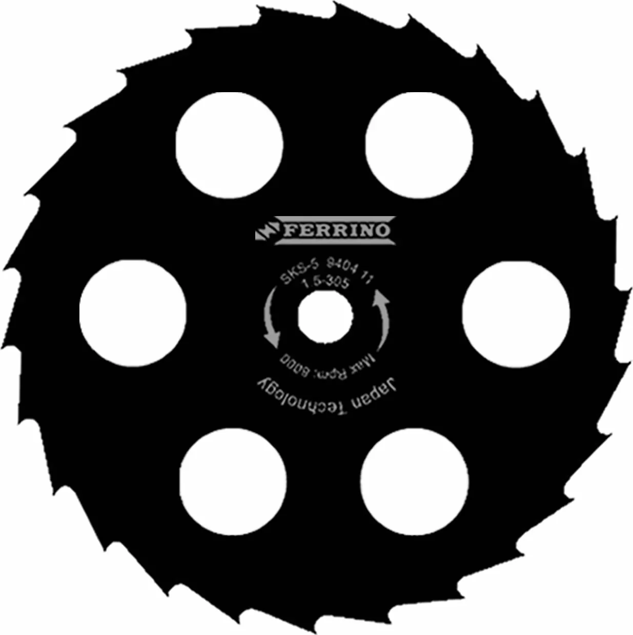 FERRİNO JAPON BIÇAK 305 MM 6 DELİKLİ BOYALI