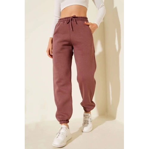 3 iplik şardonlu paça lastikli eşofman tarçın is001