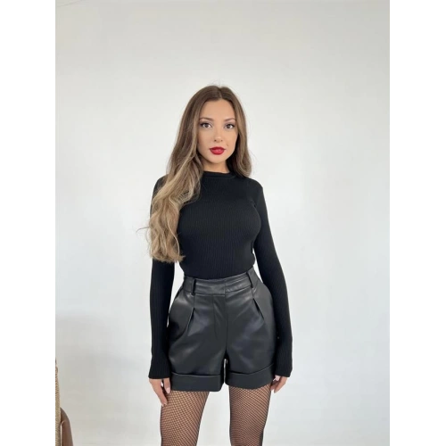 3068 ETEĞİ FIRFIRLI KAZAK-SİYAH