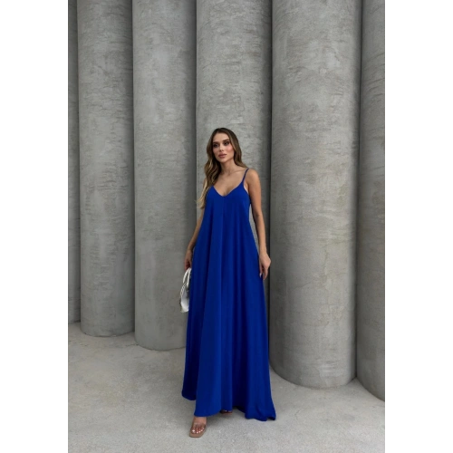 Aerobin uzun elbise saks mavisi pt