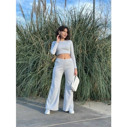 Bol paça altüst takım gri w1197