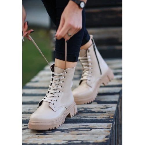 Bria  Nude Cilt Bağcıklı Bot