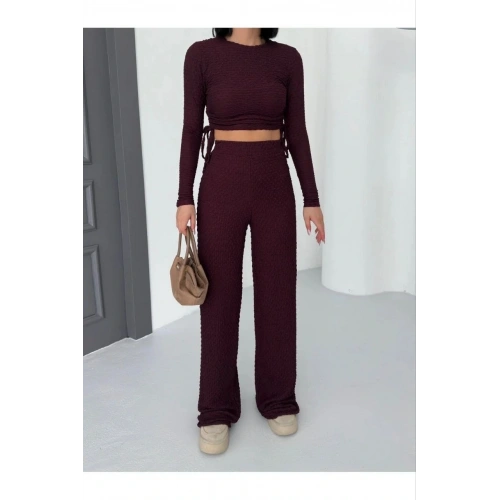 Bubble alt üst takım bordo pt510446