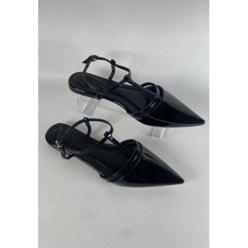 Canca Siyah Rugan Babet Ayakkabı