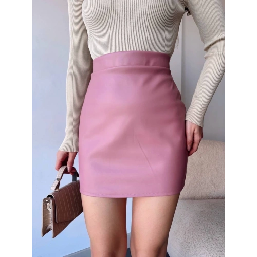 Düz deri etek pudra h24468