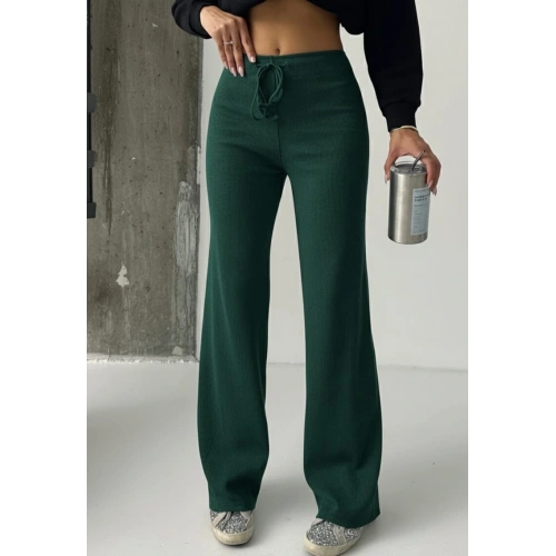 Fit comfort bej salaş pantolon petrol yeşili A6011