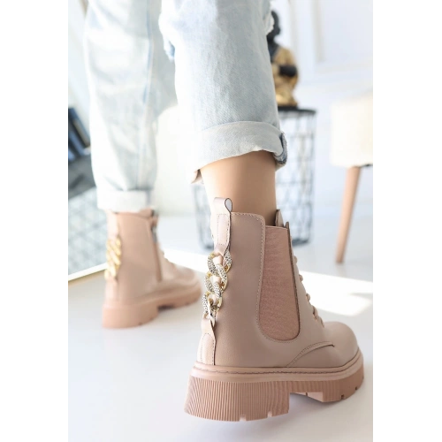 Harte Nude Cilt Bağcıklı Bot