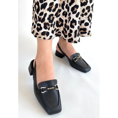 Joone Siyah Cilt Topuklu Ayakkabı