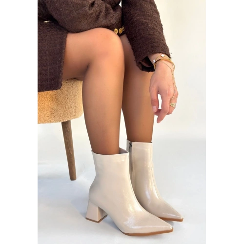 Mosy Bej Rugan Topuklu Bot