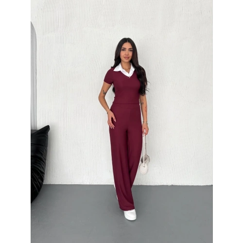 Ottoman kumaş beyaz gömlek yaka takım s4142