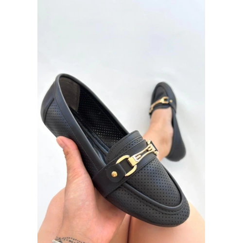 Rain Siyah Cilt Babet Ayakkabı