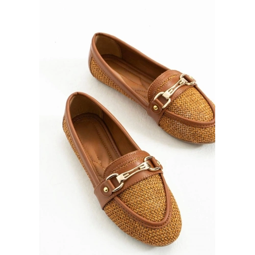 Rain Taba Cilt Babet Ayakkabı