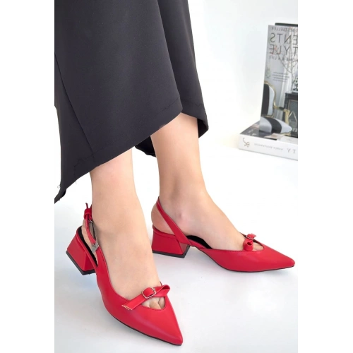 Rewat Kırmızı Cilt Topuklu Ayakkabı