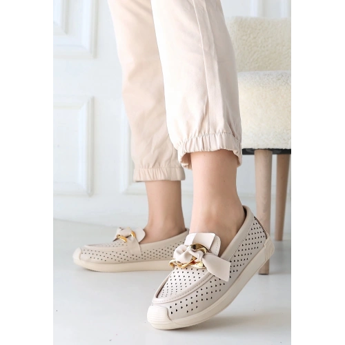 Riwan Bej Cilt Babet Ayakkabı