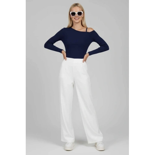 Tek Omuz İpli Bluz Lacivert T4328