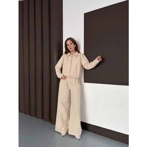 Trenç takım alt üst bej ons