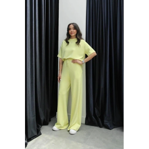 Tshirt alt üst modal takım sarı