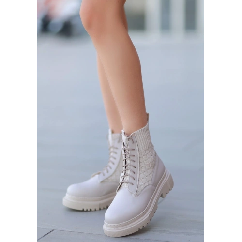 Utag Bej Cilt Bağcıklı Bot