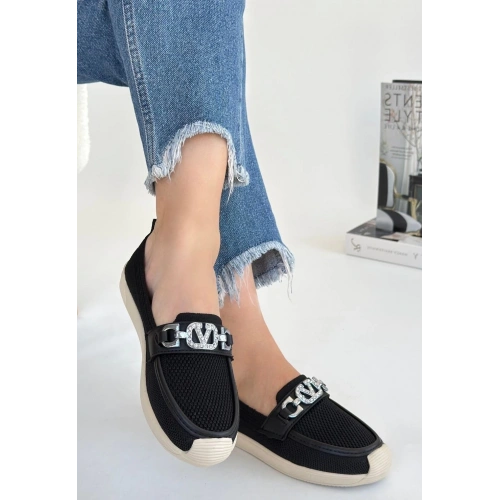 Wata Siyah Triko Babet Ayakkabı