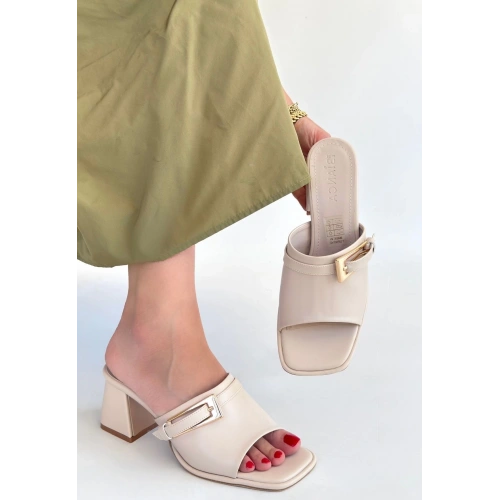 Ziva Bej Cilt Topuklu Terlik