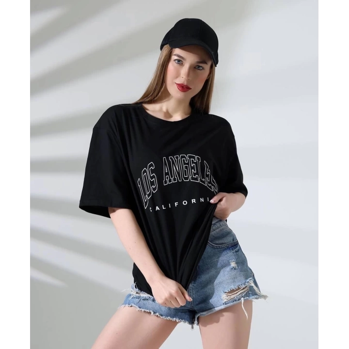 Angeles baskılı tişört