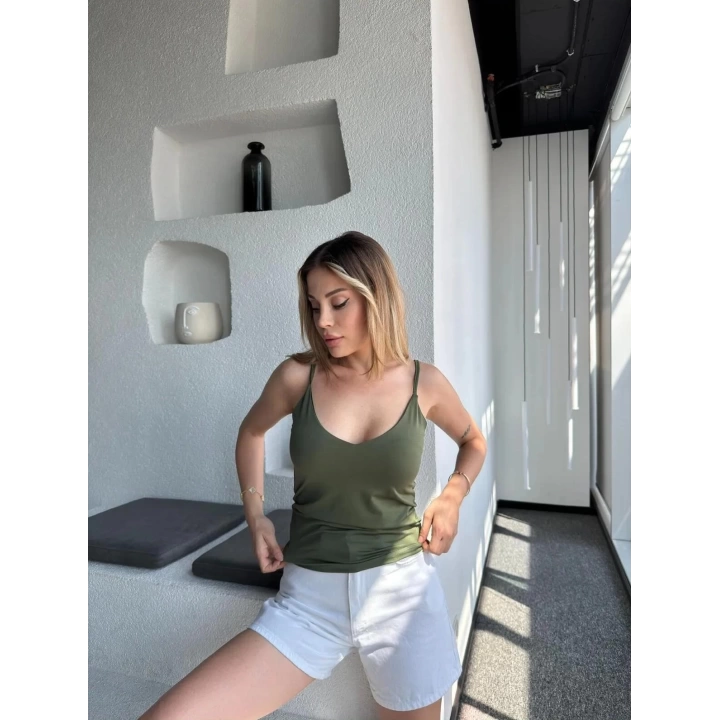Ayarlanabilir Askılı Basic Body Haki - 131.75