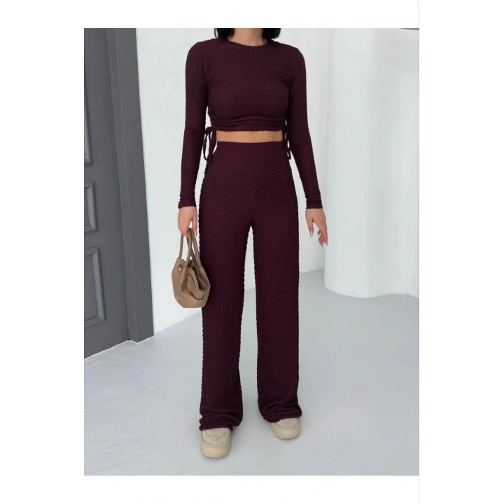 Bubble alt üst takım bordo pt510446