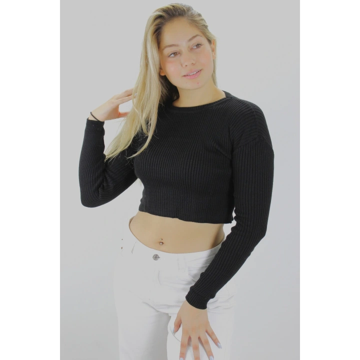 Crop Triko Siyah - 1352.55