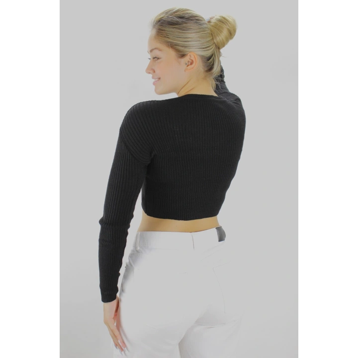 Crop Triko Siyah - 1352.55